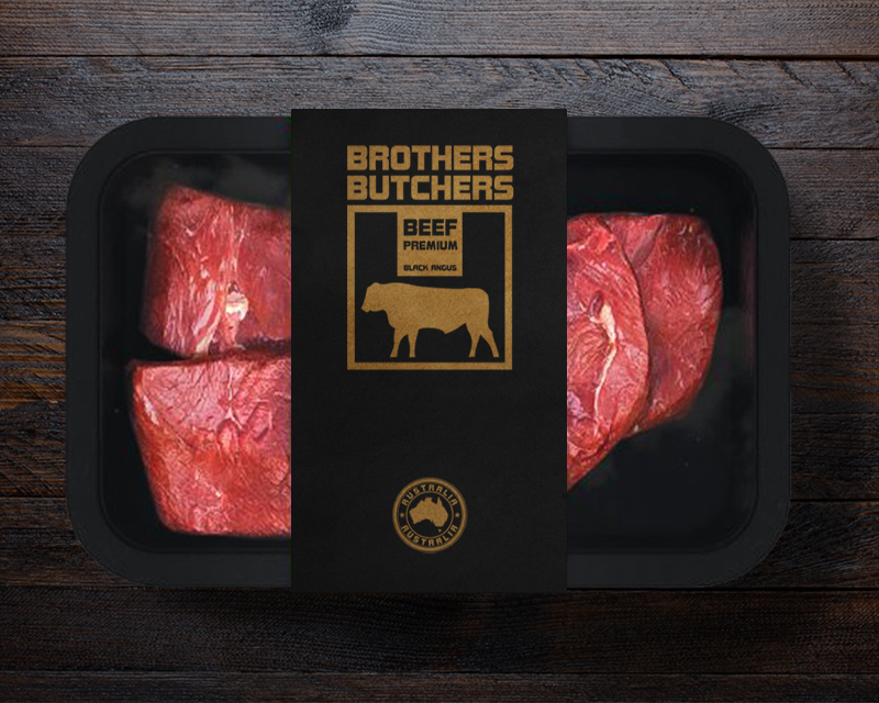 Логотип для упаковки стейков из премиальных сортов говядины